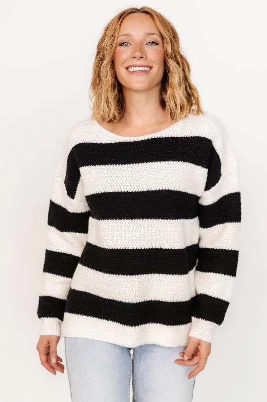 Cervinia Knit Sweater | Cream + Black