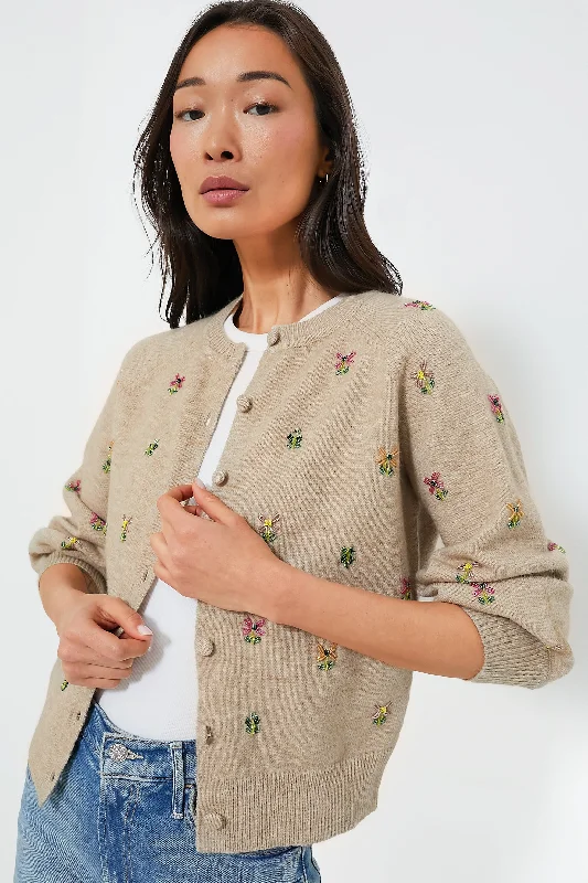 Multi Floral Embellishment Elsie Cardigan