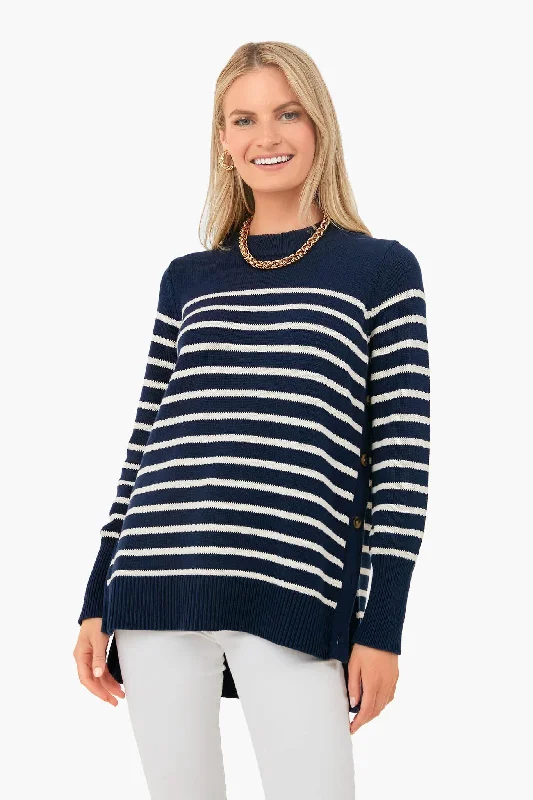 Navy Stripe Bar Harbor Sweater