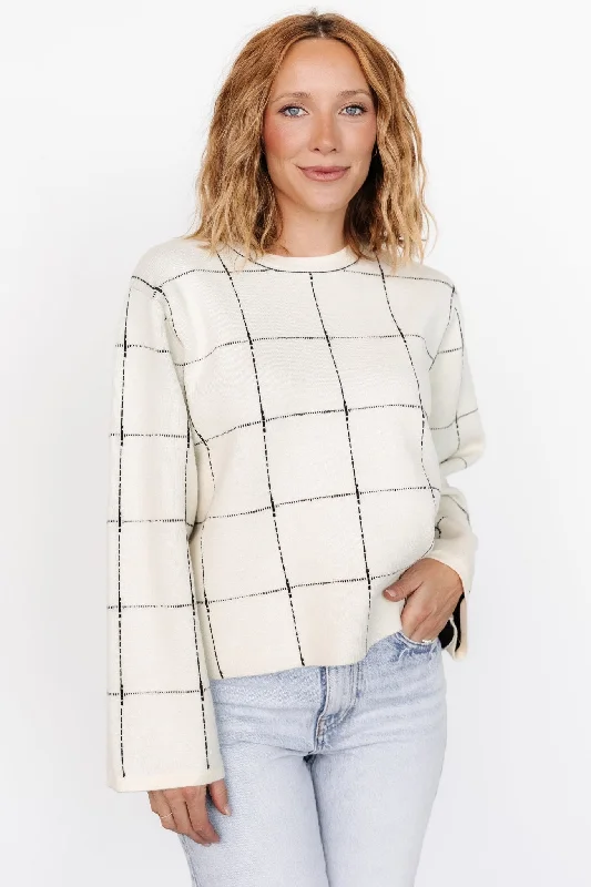 Remington Sweater | Ivory + Black