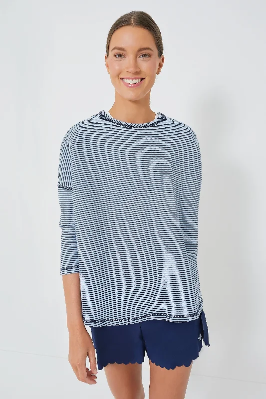 Reversible Heathered Blue Ally Swing Sweatshirt