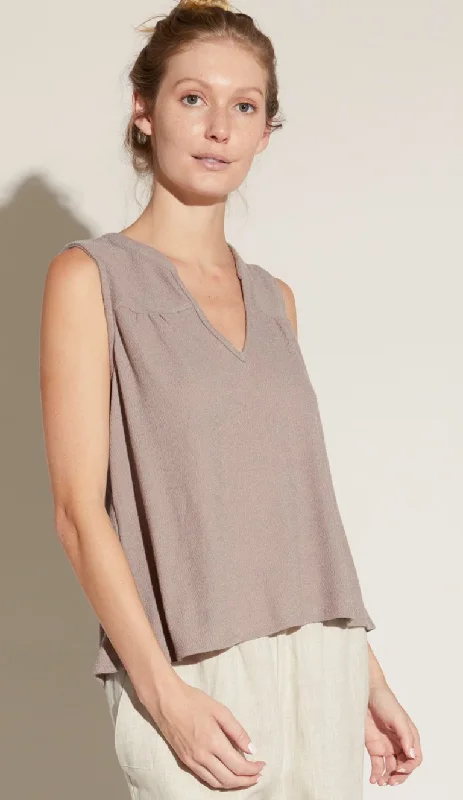 TEXTURED GAUZE KNIT TANK TOP