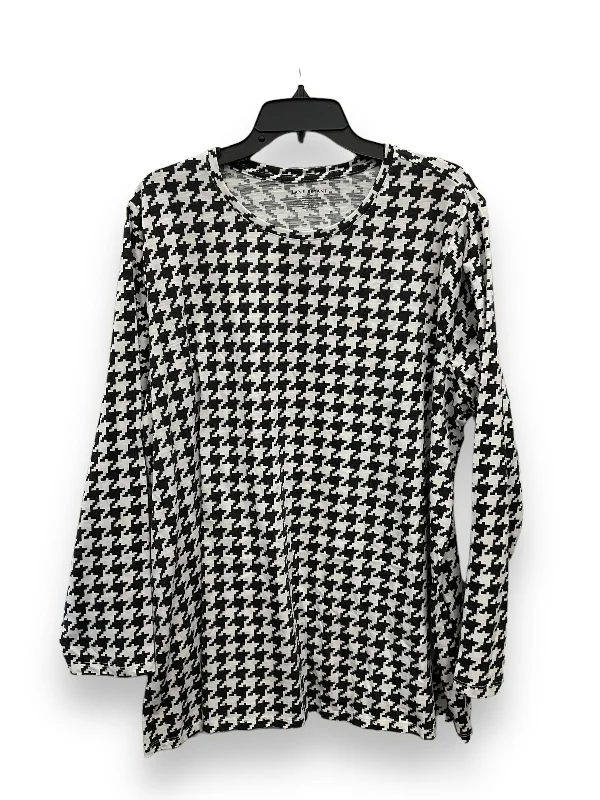 Black & White Top Long Sleeve Lane Bryant, Size 3x