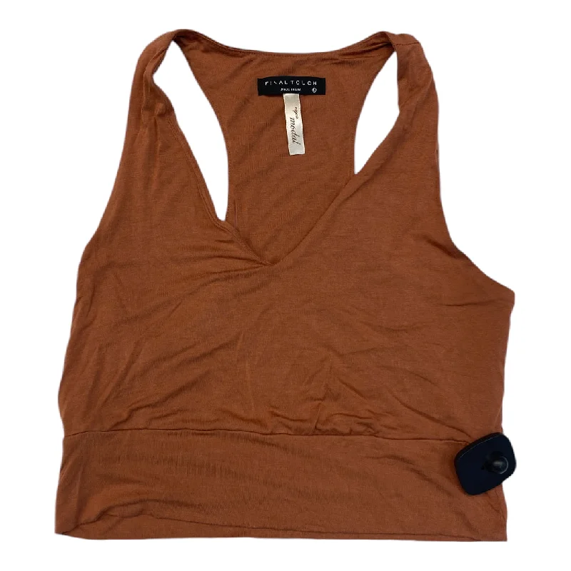 Tank Top By Final Touch In Orange, Size: L