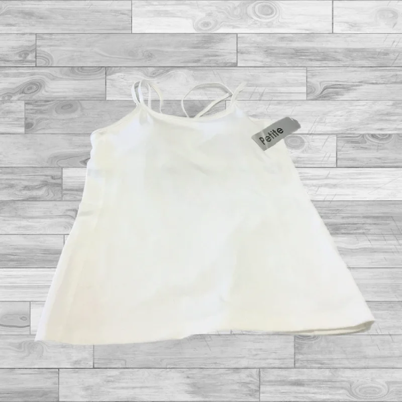 Tank Top By Talbots In White, Size: Petite   S