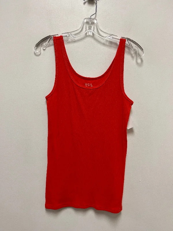 Tank Top By Time And Tru In Orange, Size: L