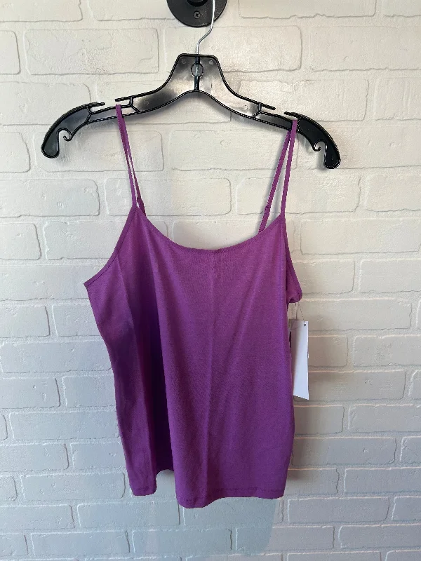 Tank Top By Time And Tru In Purple, Size: M