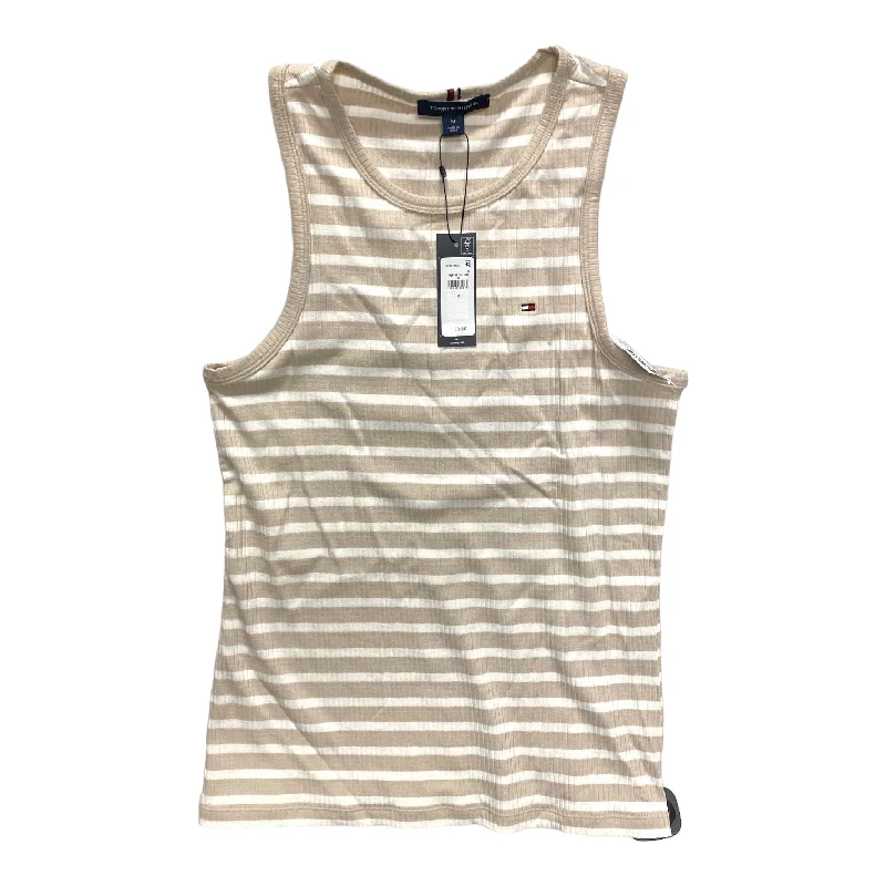 Tank Top By Tommy Hilfiger In Tan & White, Size: M