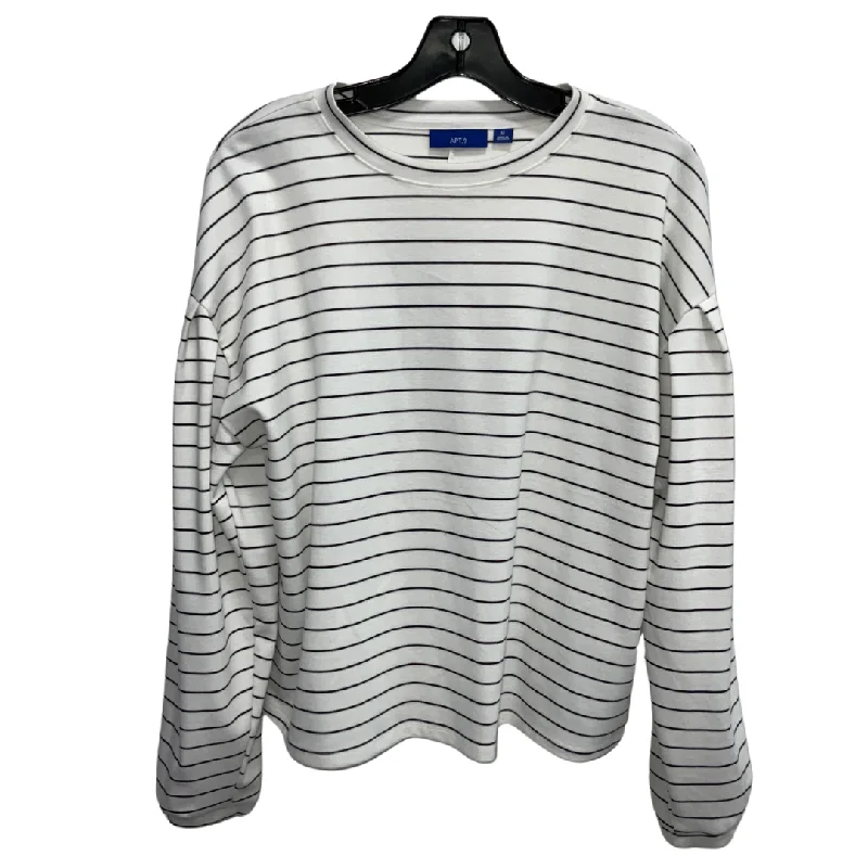 Top Long Sleeve By Apt 9 In Striped Pattern, Size: M