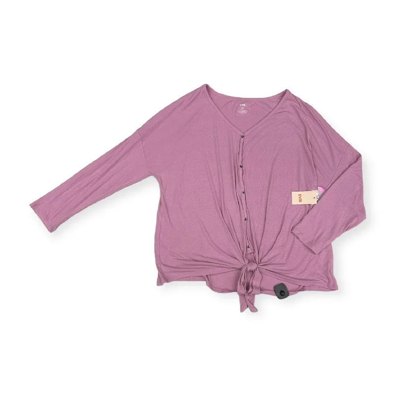 Top Long Sleeve By Evri In Purple, Size: 2x