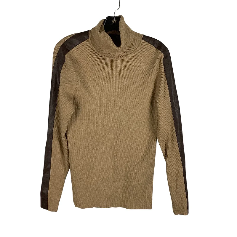 Top Long Sleeve By Lauren By Ralph Lauren In Brown, Size: Xl