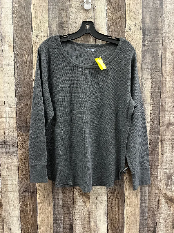 Top Long Sleeve By Old Navy In Grey, Size: Xl