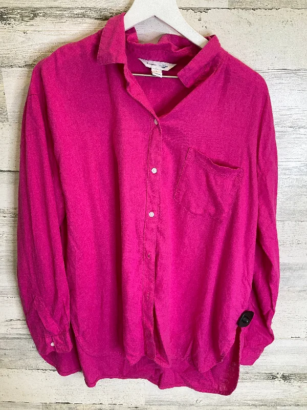 Top Long Sleeve By Old Navy In Pink, Size: L