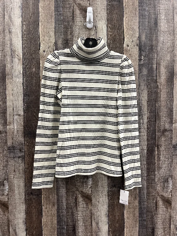 Top Long Sleeve By Ophelia Roe In Black & White, Size: M