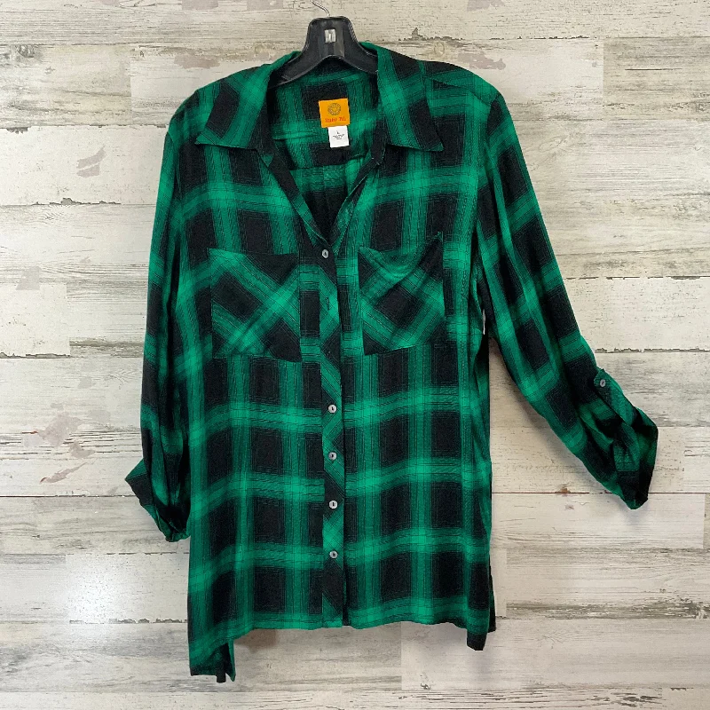 Top Long Sleeve By Ruby Rd In Green, Size: L