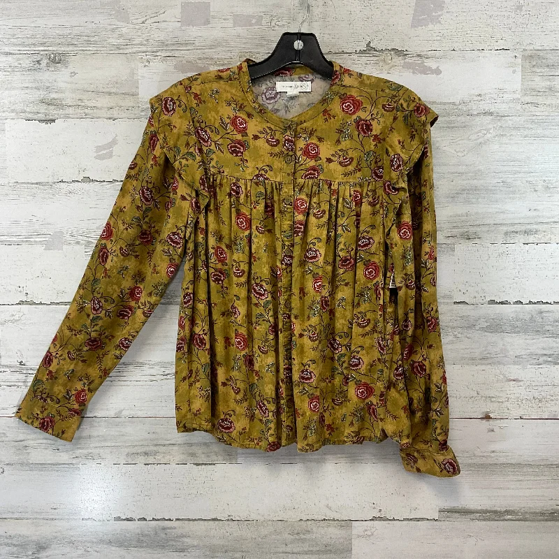 Top Long Sleeve By Treasure And Bond In Green, Size: S