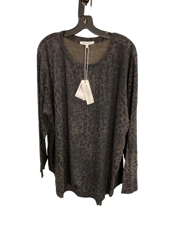 Top Long Sleeve By Workshop In Black, Size: 3x