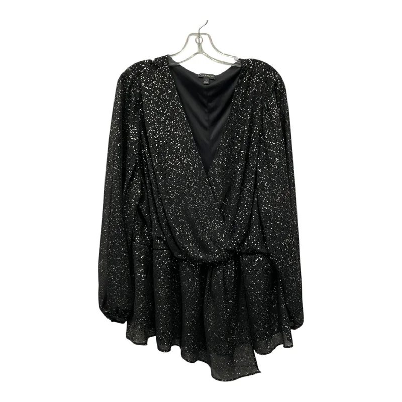 Top Ls By Lane Bryant In Black & Gold, Size:3X