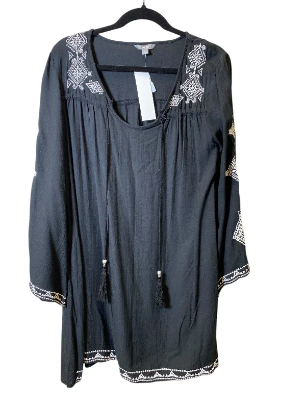 Tunic 3/4 Sleeve By Cmc In Black & White, Size: M