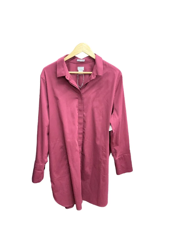 Tunic Long Sleeve By Chicos In Purple, Size: 2x