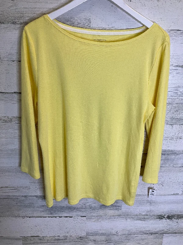 Yellow Top 3/4 Sleeve Talbots, Size L