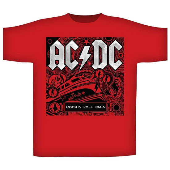 T-Shirt - AC/DC - Rock N Roll Train - Red