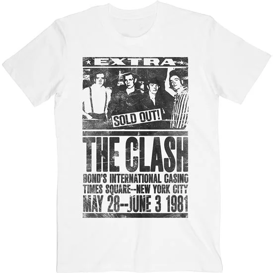 T-Shirt - Clash (the) - Bond's 1981 - White