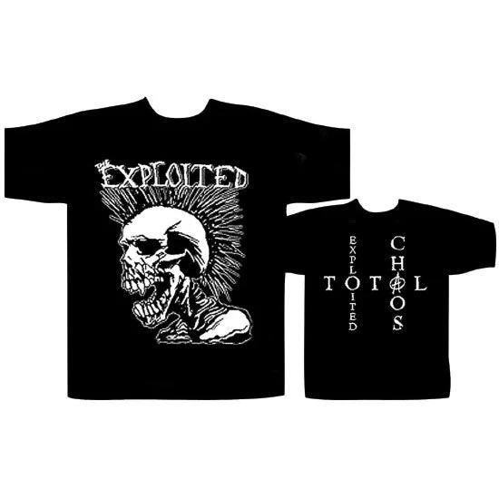 T-Shirt - The Exploited - Mohician Skull Total Chaos