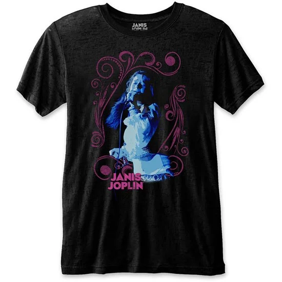 T-Shirt - Janis Joplin - Floral Frame