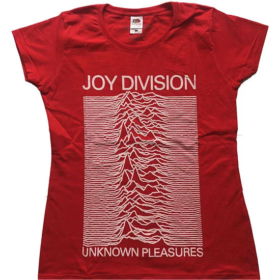 T-Shirt - Joy Division - Unknown Pleasures - Red - Lady