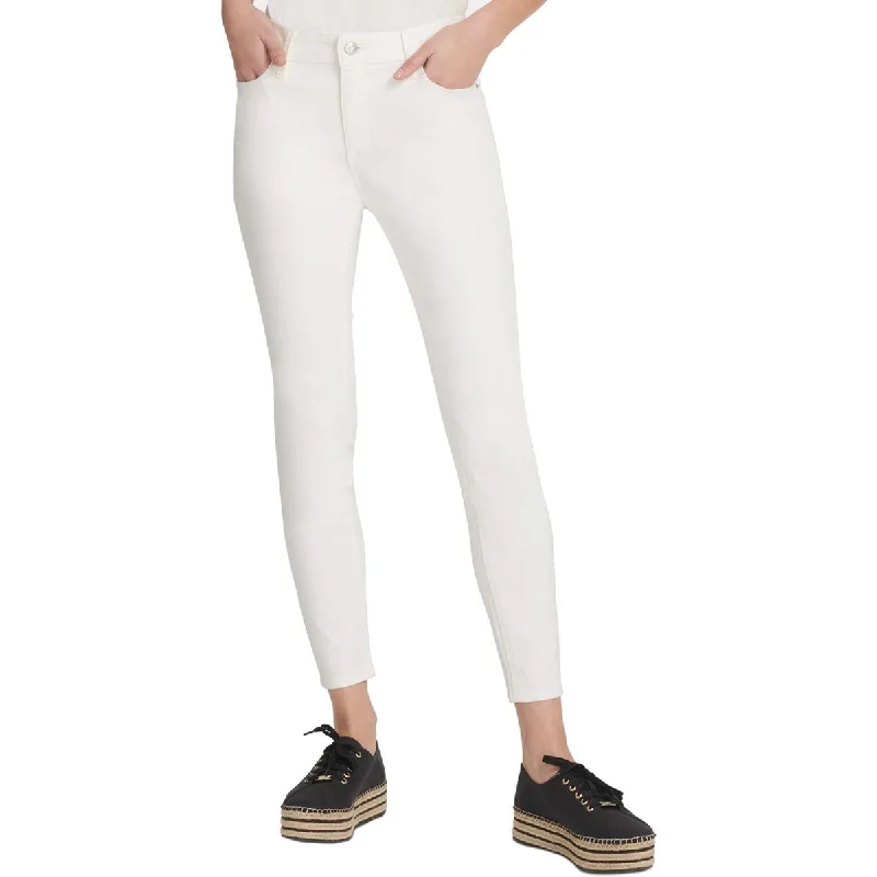 Foundations Womens Denim Medium Wash Skinny Jeans