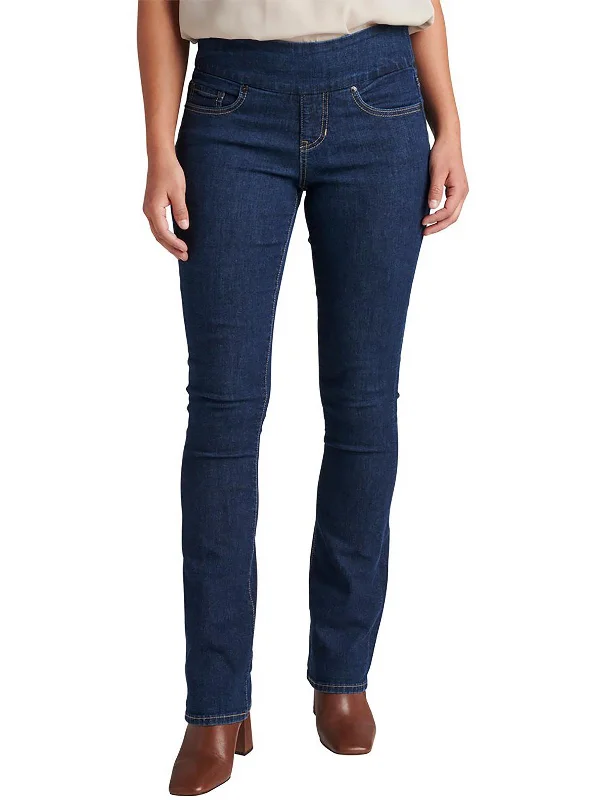 Paley Womens Dark Wash Pull On Bootcut Jeans