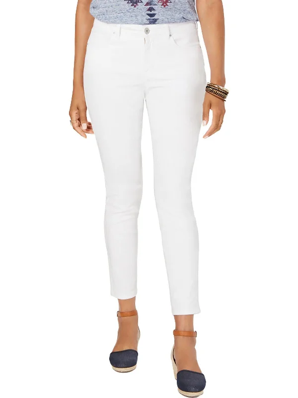 Womens Mid-Rise Tummy Control Skinny Jeans